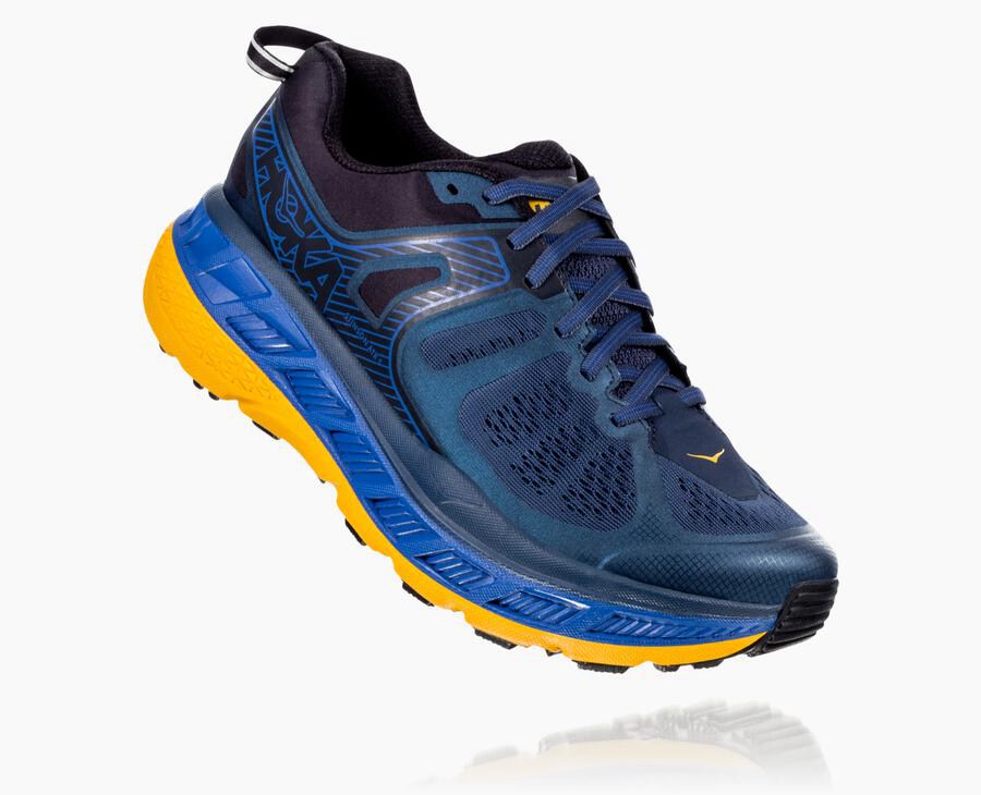 Trail Shoes Mens - Hoka One One Stinson ATR 5 - Navy - RILJCGX-07